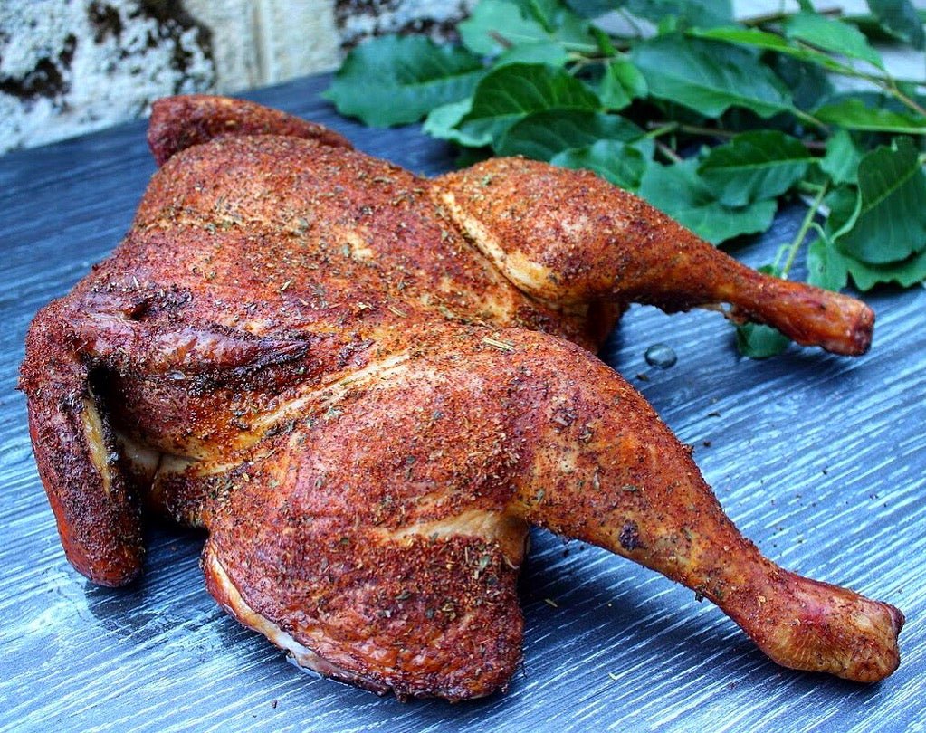 Barbecued chicken seasoned with SmokeyQ Chicken Rub - SmokeyQ